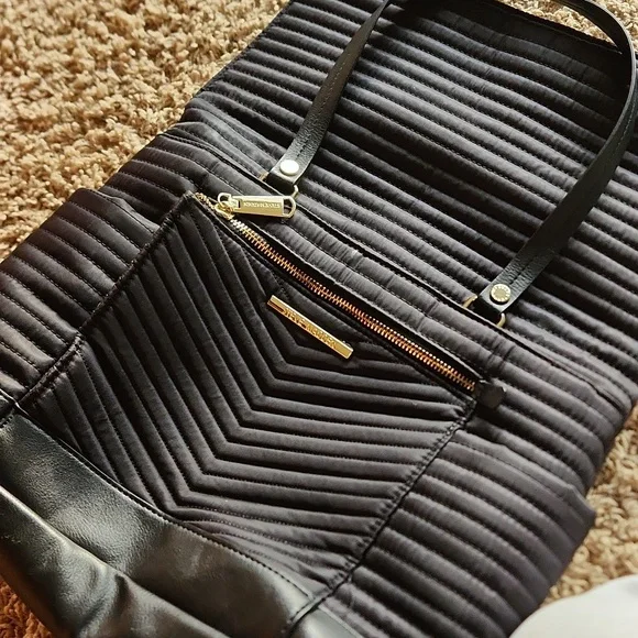 Steve Madden black extra large shoulder bag plus backpack - Picture 14 of 16